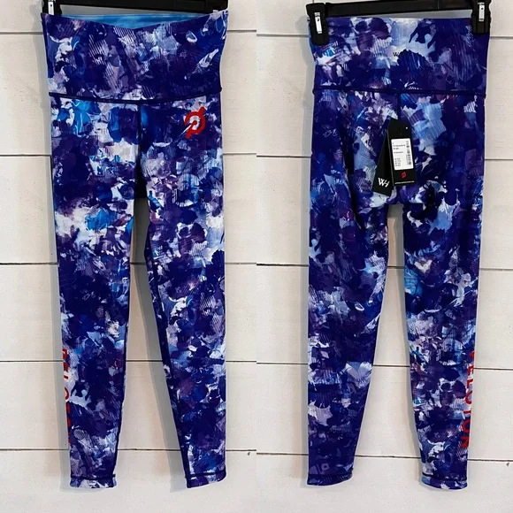 Peloton Blue Moves Reversible High Waisted Leggings. Size Small. NWT - Picture 6 of 13